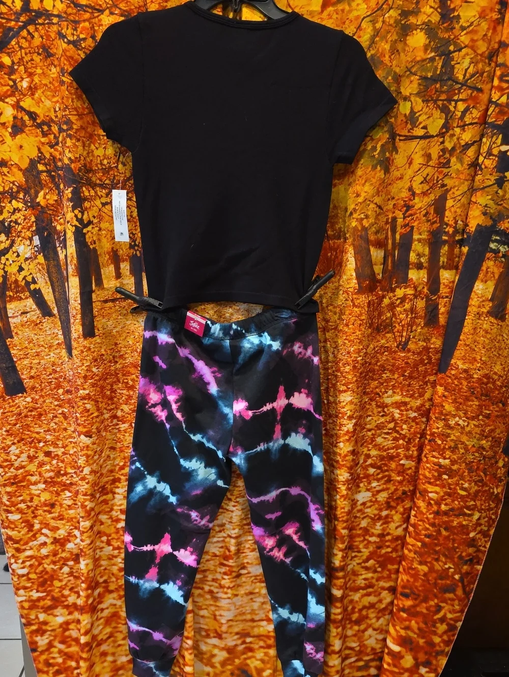 Girls Bundle Justice Sweat Pants & Stretch Top Medium 8/10